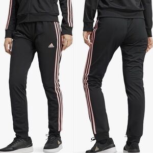 Adidas Essentials Tapered Warm Up Joggers Light Pink Three Stripes Accents XL